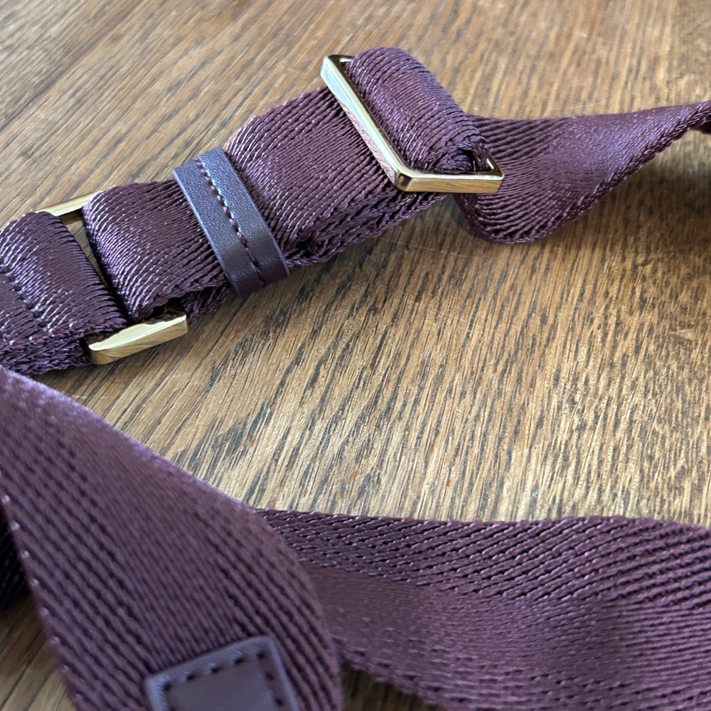 Ted Baker Maroon Bag Tote Straps with Gold Accents - Picture 4 of 7